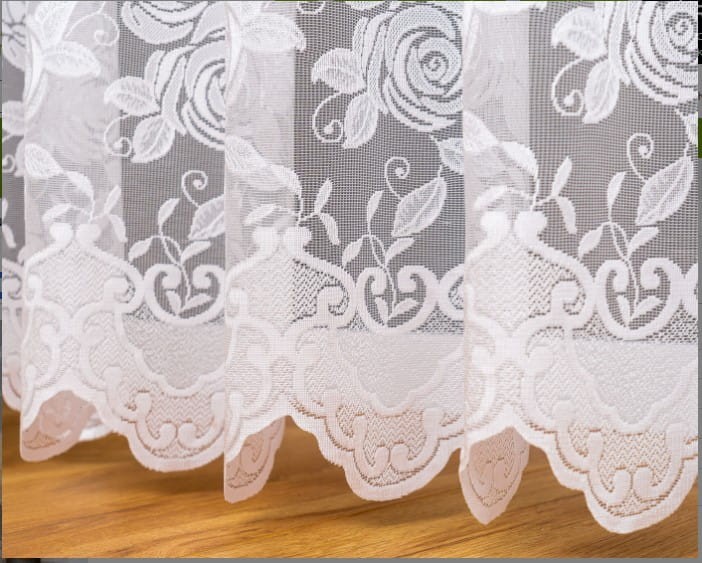 Firana żakardowa 250 cm Biała wzór róże firanyfryzlewicz.pl  .1.jpg