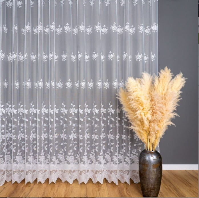 Firana żakardowa 250 cm Biała wzór róże firanyfryzlewicz.pl  .5.jpg